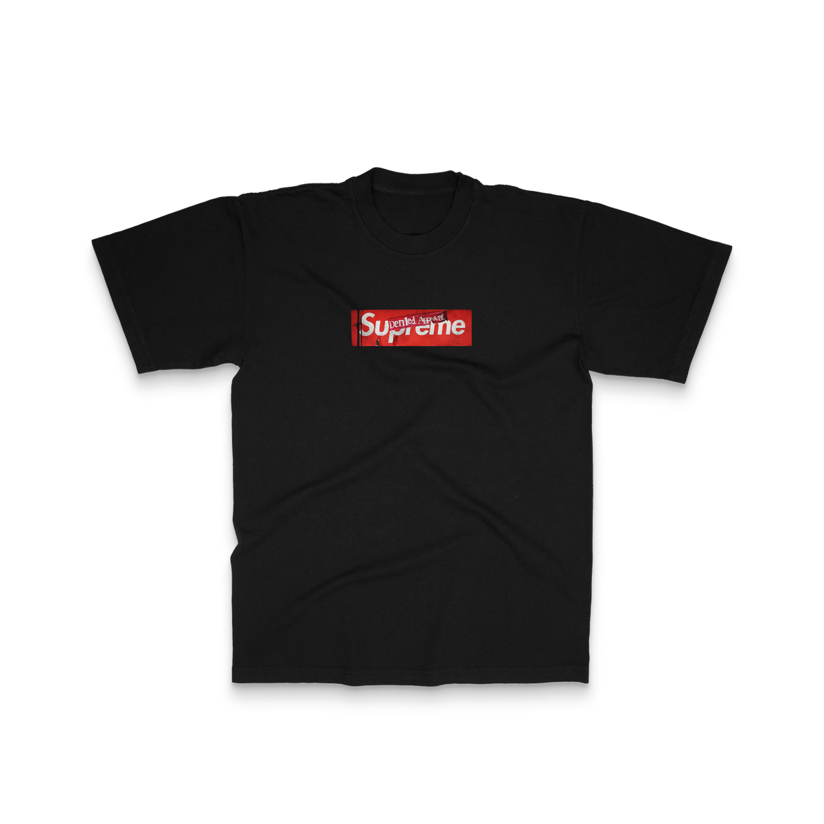 Black and deals red supreme shirt