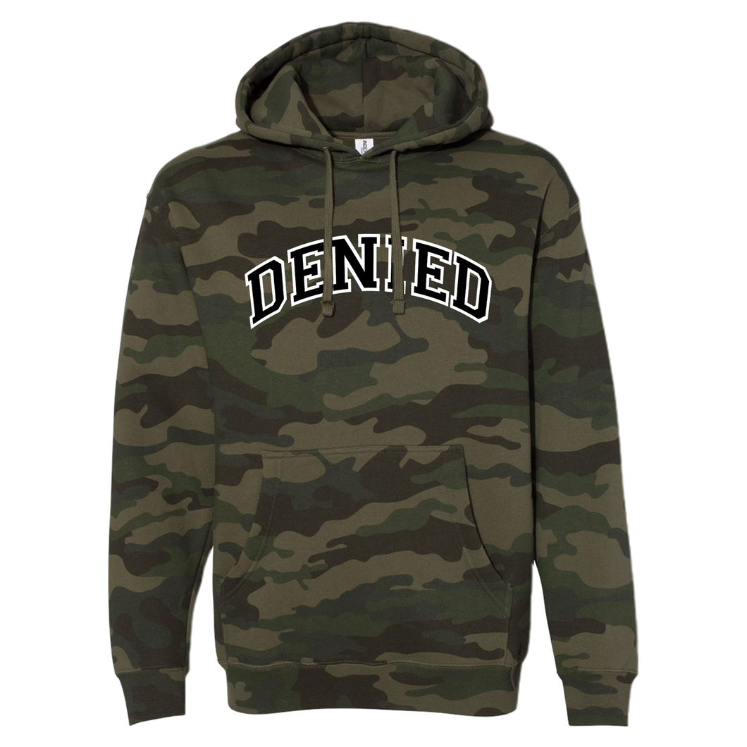 Camo Denied Letter Hoodie