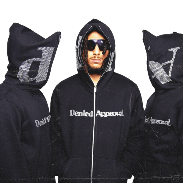 Full Zip Rhinestone Hoodie